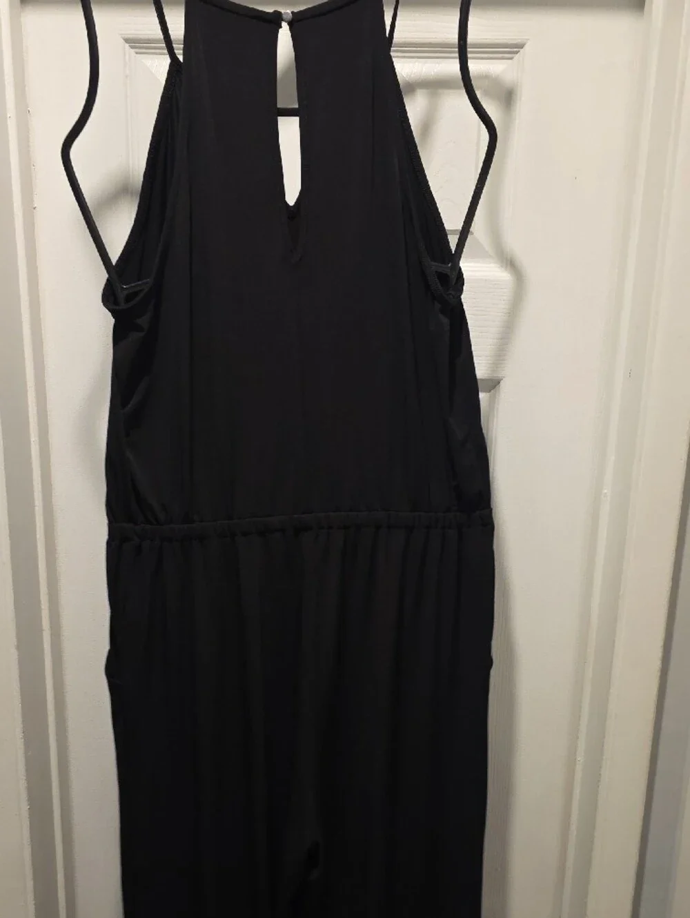 Goldray Black Halter Wide-Leg Jumpsuit